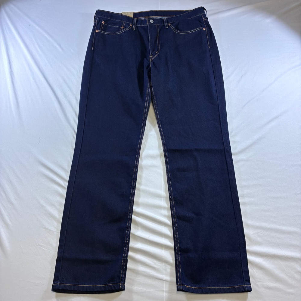 Levis 514 Straight Fit Jeans Mens 36x32 Dark Indigo Blue Denim 005143166 NEW